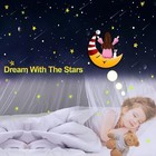Princess Canopy For Girls Room - Mosquito Net For Baby Crib Kids Bed White stars