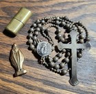 Vintage Wwii Military Rosary Religious Catholic Medal Crucifix Pendant Lot  d