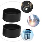 Microscope Accessories 2pcs Black Rubber Eyecups Eye Guard Reusable