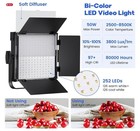 2pcs Led Video Light Kit Bi-color 8500k Photography Studio Lighting For Youtube