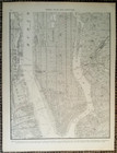 Vintage 1940 Lower Manhattan Atlas Map Ny New York City World War Wwii Era Old