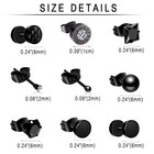 15 Pairs Mens Womens Stainless Steel Dumbbell Cz Stud Cross Dangle Hoop Earrings