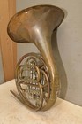 Rare Antique Four Valve French Horn Collectible Musical Instrument Parts Repair