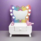 Teamson Kids Colorful Butterfly-shaped Tabletop Vanity With Illuminated Mirror