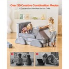 Uimoso 14pcs Modular Kids Play Couch Sectional Toddler Sofa With Armrests Gray