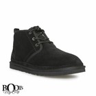 Ugg Neumel Black Leather Sheepskin Chukka Ankle Women s Boots Size Us 9 uk 7 New
