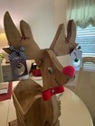 Vintage Creative Wood Designs Wooden Christmas Reindeer Planter Basket 21    Tall