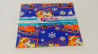 Vintage Cleo Christmas Wrapping Paper Sheets Blue Santa Snowflake 25 Sq Ft Total
