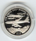 Air Force One Boeing 707 American Mint 2000  10 Silver Coin History Of Aviation