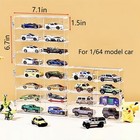 4-pack Hot Wheels Display Case For 1 64 Scale Toys Car - Wall Mountable Trans   