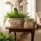 Porcelain Chinese Famille Rose Large Oval Footbath Planter