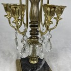 Vintage Dilly Mfg Candle Holder     6-arm Candelabra W  Marble   Crystals 12 