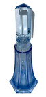 Art Deco Blue Glass Perfume Bottle With Stopper Made In Czhechoslovakia