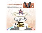 Portable Karaoke System Bluetooth Speaker W  2 Wireless Mics Rgb Lights Black