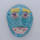 Handmade Clay Slab Pottery Art Mask Signed Trudeau
