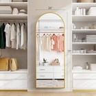 71 x26  Arch Full Length Mirror Extra Large Floor Mirror With Stand Gold