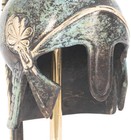 Athenian Helmet On A Base Ancient Greek Bronze Museum Replica 1357-1