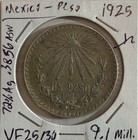                1925 Mo Mexico Un Peso  Xf   silver Coin  Asw  0 3857oz   