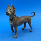 Antique Vienna Austria Cold Painted Bronze Figurine Of A Great Dane Dog
