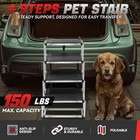 4-step Foldable Pet Dog Ramp Ladder Step Stairs For Suv Truck Car Large Dogs