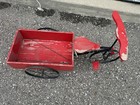     rare Antique 1930s Kids Child Pedal Tricycle Delivery Cycle Red Wood Wagon
