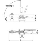 De-sta-co 225-u Toggle Clamp  Horiz  1 84 In  6 81 In