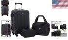 Chicago Black 3-piece Hardside Expandable Spinner Luggage Set  Effortless Travel