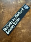 Bushwick Brooklyn Aberdeen Subway Sign Train Nyc Mta New York Station Transit