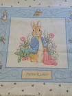 Vintage Peter Rabbit Beatrix Potter Fabric 1992   3 Pillow Panels