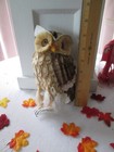 6 5   Woodland  Animal Owl Figurine Decor W feathers Lightweight   Euc