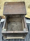 Antique French Rare Wooden Box Leather Hinge Unique Collectible 17thc