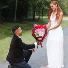 Roses Bouquet Artificial Flower - Preserved Red Rose Flowers With Love Necklace