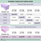 60  Spandex 5 Feet Fitted Tablecloth Stretchable Table Cover For A Party Wedding
