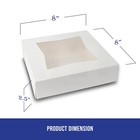 Mt Products White Cookie Boxes - 8  X 8  X 2 5  Bakery Boxes - Pack Of 15