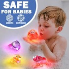 Mold Free Light Up Bath Toys  No Hole Realistic Wild Animals Bathtub Toys
