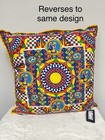 Dolce   Gabbana Carretto Siciliano Canvas Cushion Pillow 24 x 24  Multi  545 New