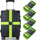 4 Pack Travel Luggage Suitcase Strap Adjustable Durable Belt With Name Card Tag