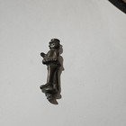 Antique Cast Iron Train Conductor Toy With Twist Lock Bottom