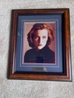 Vtg Gillian Anderson Autographed Photo X-files Dr Scully Framed Matted 17x14   