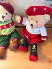 Avon Dancing Music Christmas Bears Charming Carolers Animated Singing Plush Duo