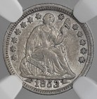 1853 H10c Liberty Seated Half Dime  Ngc Xf Details  stained   8404748-040