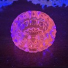  Pink Glass  Thumbprint  Salt Cellar Dip - Uv Reactive  Glows special 