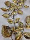 Vintage Brass Copper Leaves Wall Art  Set Of Two  Mid Century Modern  Circa   