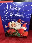 Hallmark Christmas Card With Santa Claus    to All Of You    6 75x4 75    Unused