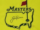 Jack Nicklaus Signed Undated Augusta Masters Golf Pin Flag Autograph Bas J52