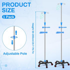 Medical Iv Pole With Wheels  Portable Iv Stand Pole With Removable Bag Holder  A