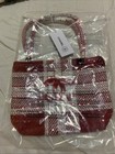 Chanel Red Tweed Sequin Canvas Vip Gift Bag From Japan 