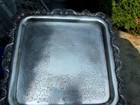 Vintage Epca Old English Silver Plated Poole Co  B12  12  Sq  Serve Footed  Tray