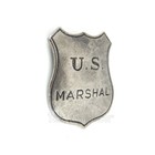 Us Marshal Shield Badge Old West Historic Replica Antique Silver Made In Usa