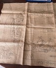 Vtg Burlap Rug Hooking Pattern 513 Floral Garland 28 X 48  Oval Wonder Art